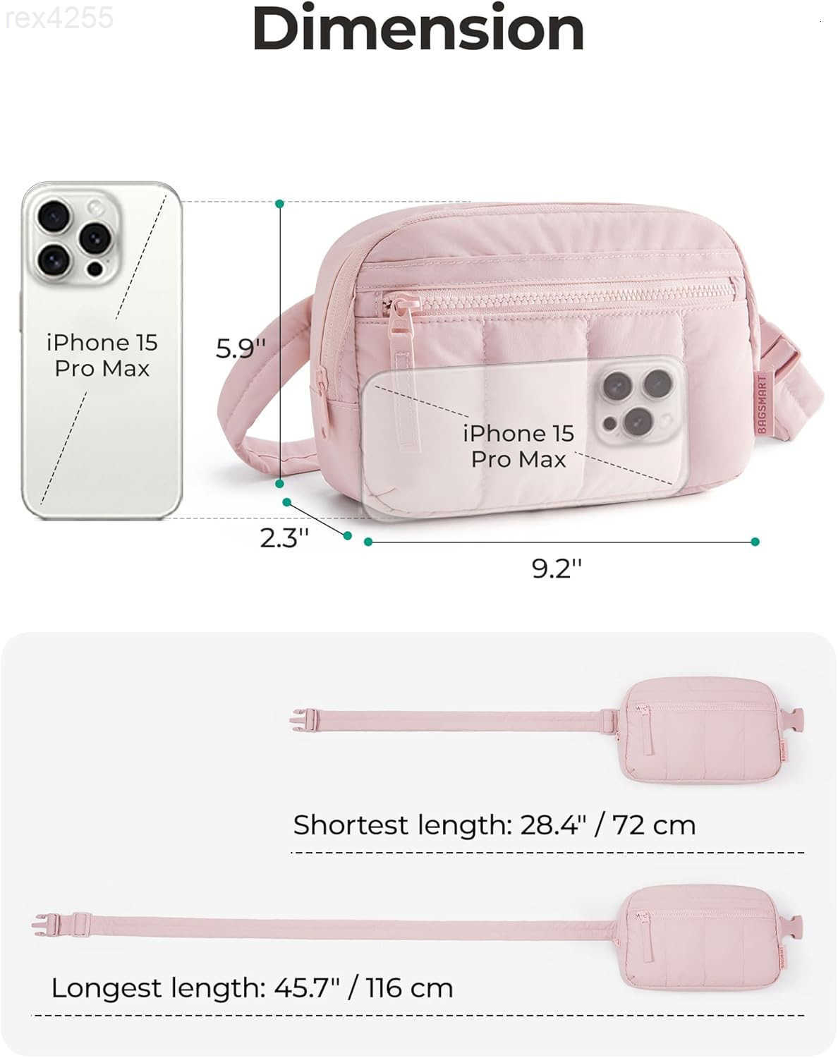 Fanny Packs for Women Cross Body Quilted Puffy Belt Bag with Pockets Fashion Waist Packs for Traveling Hiking BlackW250912