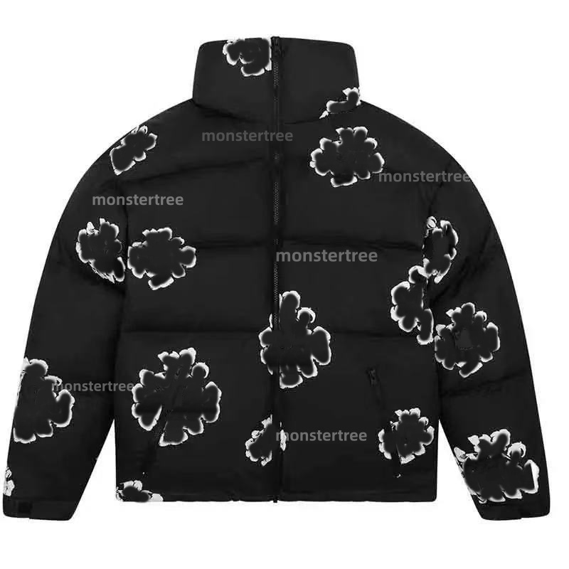 2025 NEW Men's women's Flower jacket Designer fashion Jacket Down Coat Winter Park Letter Printing Men's Park Thickened Warm Couple Down Coat Couple Cold Resistant