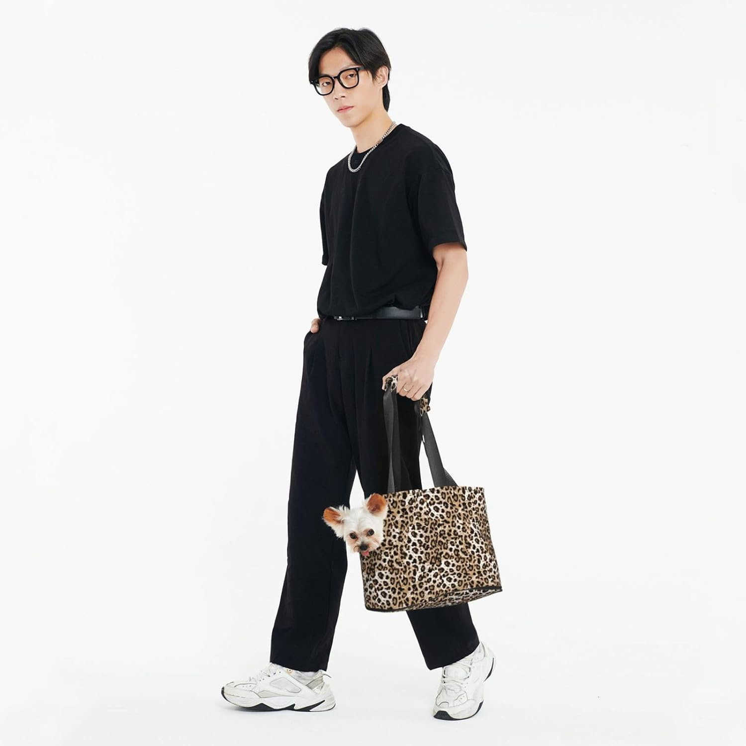 Pets Sling Carrier Classic Leopard Print for Small Dogs and Cats with Safety Hook Cat Restraint Bag for Outdoor Traveling SubwayW250912