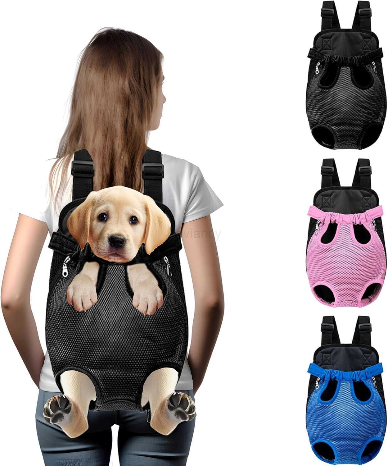 Pet Carrier Backpack for Dogs and Cats Comfortable Adjustable Legs Carrier EasyFit Design Perfect for Traveling Hiking and Camping Small and Medium Pe