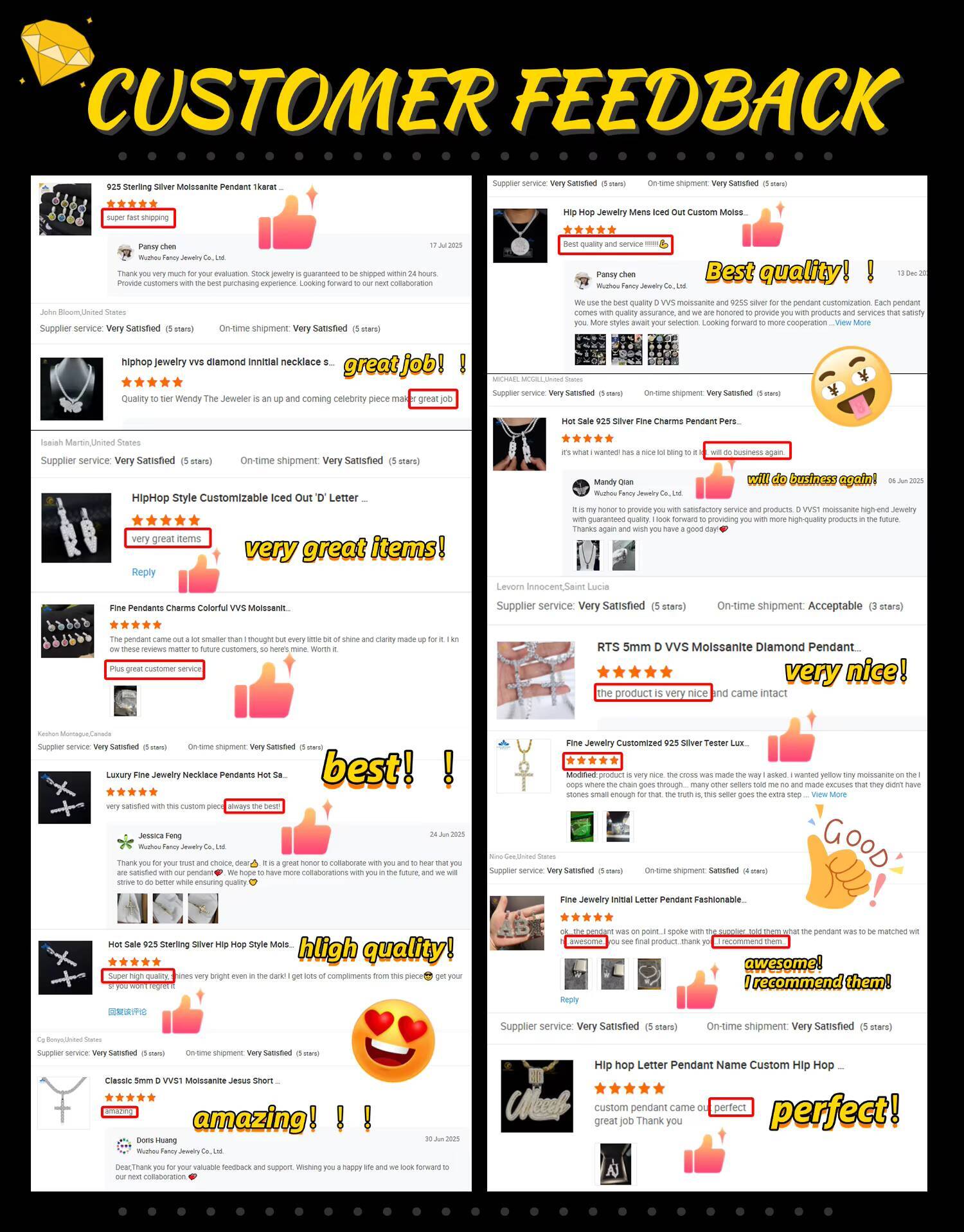 Customizable 925 Silver Moissanite Diamond Pendant Baguette Iced Jewelry Letter Design Cuban Link Chain Unique Pendants Charms