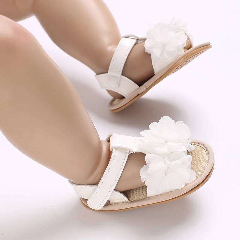 0-18 months summer girl sandals fashionable white princess baby non slip comfortable casual walking shoes