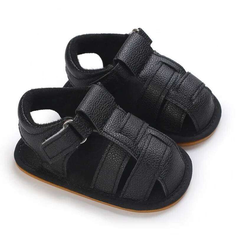 Summer Boys' Baotou Sandals Baby Crash Prevention First Step 0-18 Months Leisure Walking Shoes