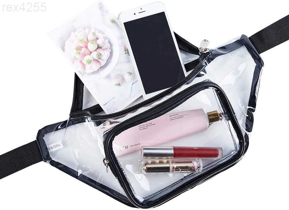 Clear Fanny PackStadium Approved Waist Pack for Festival GamesTravel and ConcertsBlackW250912