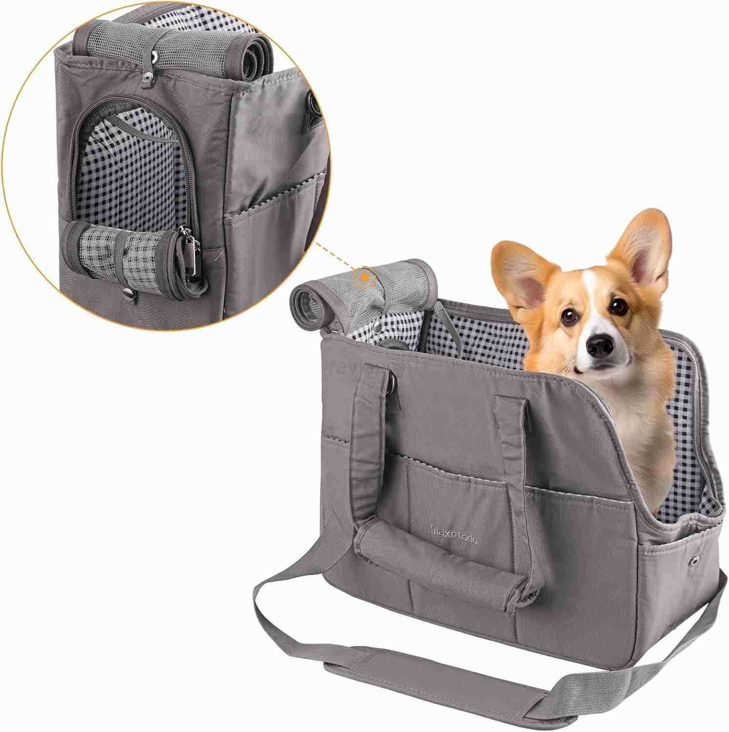 Dog Purse Carrier for Small Dogs 8 lbsCats 11 lbs Stylish Pet Carrier for WomenTravelWalkingShopping Airline ApprovedCrossbody HandCarry OptionsBreath