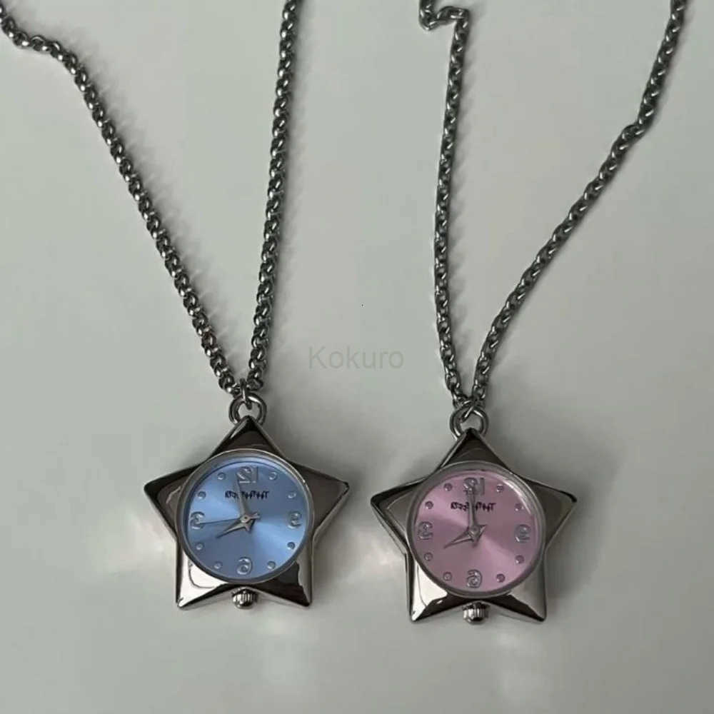 Star pocket Adjustable watch clock keychain Zinc alloy japanese trinkets bag charms Design Creative necklace Pendant ac M250912