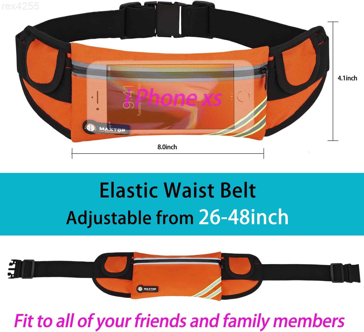 Slim Running Belt Fanny Packs for Women Men Reflective Waist Pack Phone Holder for Walking Fitness Workout ExerciseWater Resistant Running Travel Belt