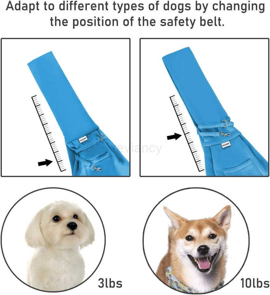 Small Pet Sling CarrierHands Free Reversible Pet Papoose Bag Tote Bag with a Pocket Safety Belt Dog Cat for Outdoor TravelW250912