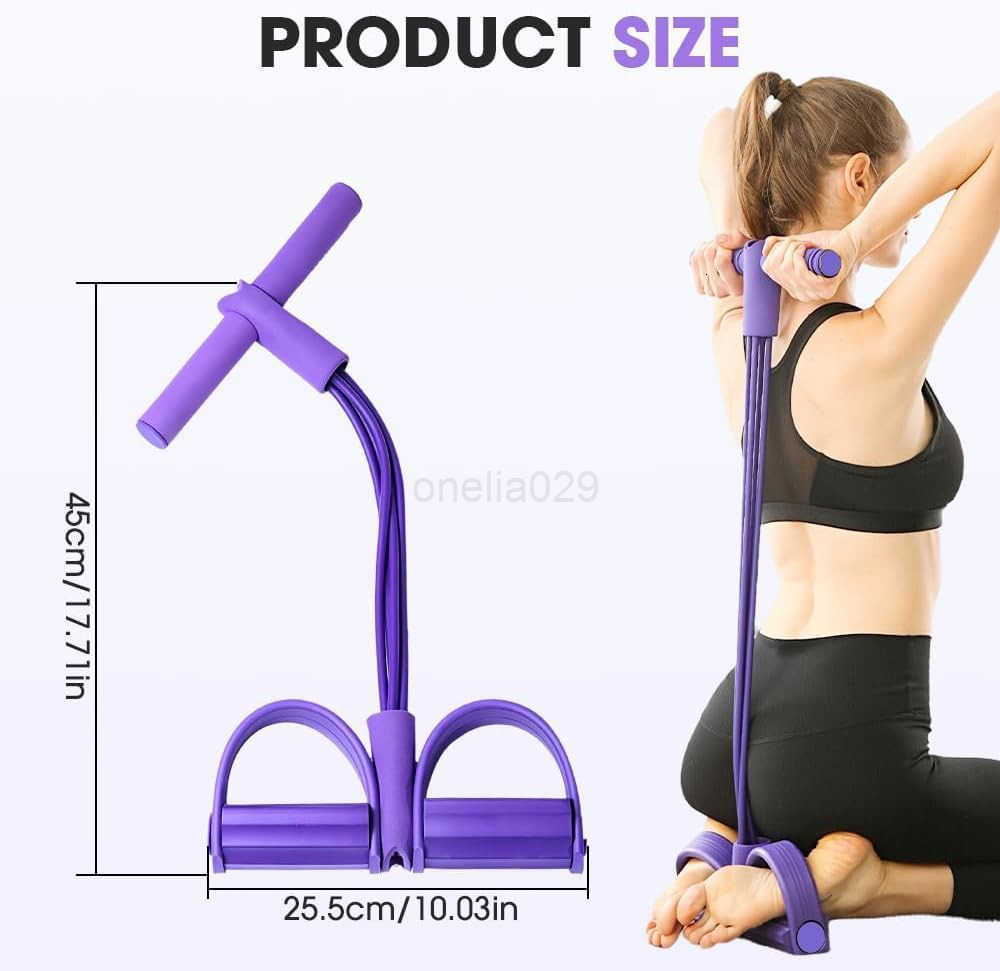21 Fitness Resistance Bands 6Tube FootOperated Ankle Stretcher 2025 Upgraded Stretch Bands for Situps Arm Weight Training Aids Fitness Equipment for M