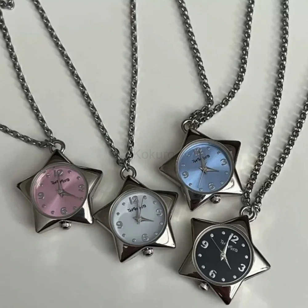 Star pocket Adjustable watch clock keychain Zinc alloy japanese trinkets bag charms Design Creative necklace Pendant ac M250912