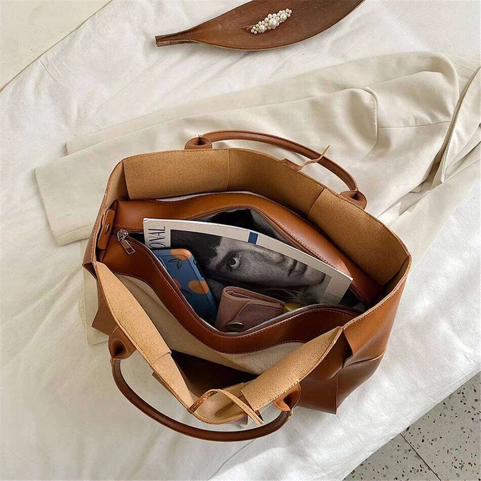 Famous Brand Large Weave Tote Bags High Quality PU Leather Shoulder For Women Designer Lady Top-Handle Bag Sac