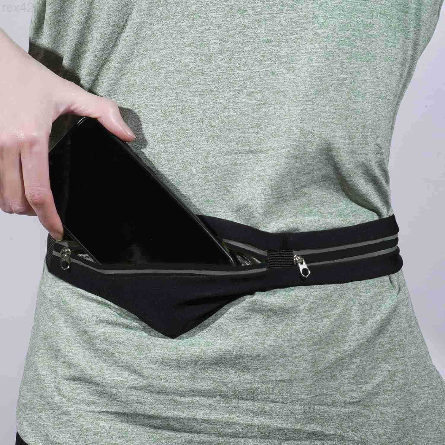 Running Belt Fanny Pack for Men Women Runner Marathon Jogging Waist Pack Sport Workout Exercise Fitness Phone Holder Belt for Men Women Jogger Slim Wa