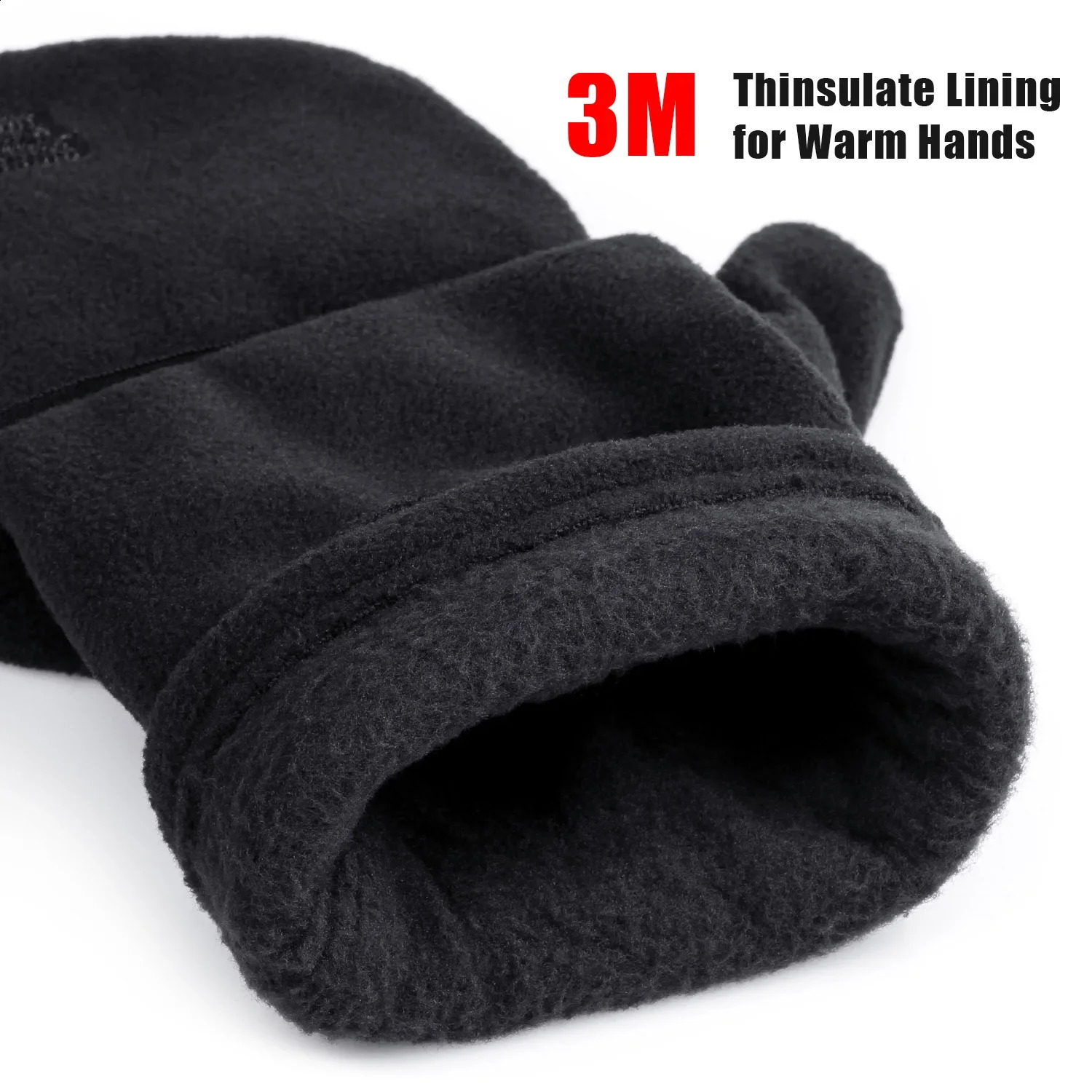 Winter Convertible Glove Flip Top Mittens Warm Polar Fleece for Runing Painting Texting Pographing Men Women 250911