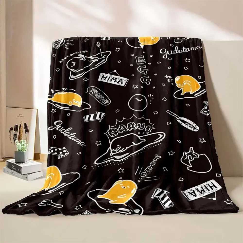 1PC Gudetama Egg Printed Blanket Children Adult Blanket Soft and Warm Bedding for Bed Sofa Outdoor Travel Cover BlanketXJ250912