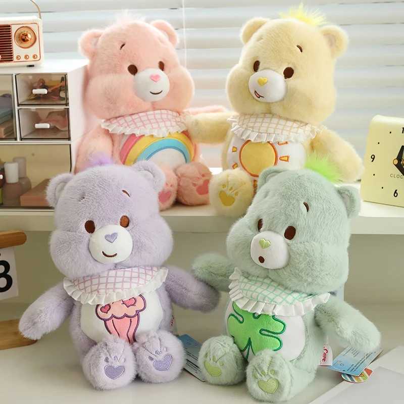 33cm Plush Soft Stuffed Bib Bear Animal Toy Plushie Kawaii Bear Sleeping Toys Home Decor For Boys Girl Gifts C250912
