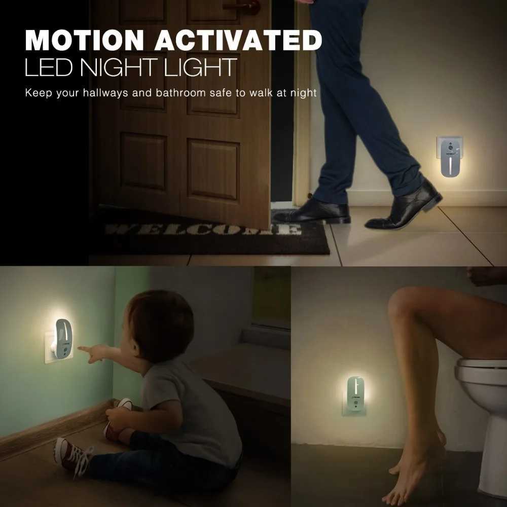 SENSKY Motion Sensor LED Night Light US PLUG EU PLUG UK PLUG For Hallway Pathway C251122