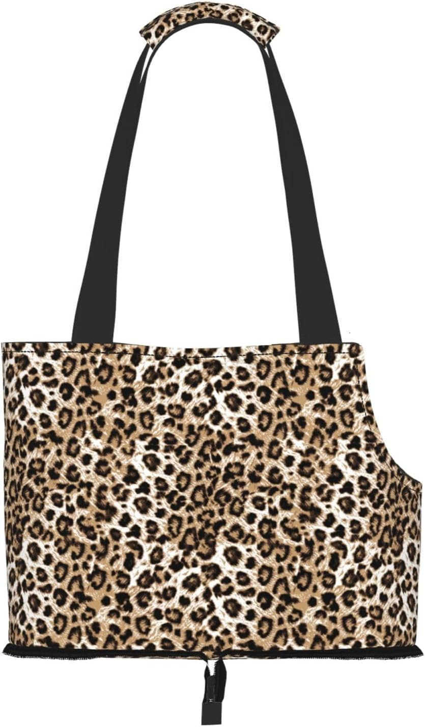 Pets Sling Carrier Classic Leopard Print for Small Dogs and Cats with Safety Hook Cat Restraint Bag for Outdoor Traveling SubwayW250912