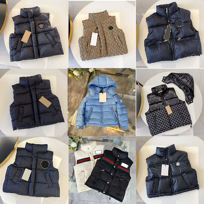 luxury kids down coat boys girls designer winter kids jacket hooded thick warm glossy outerwear size 90-160cm W22