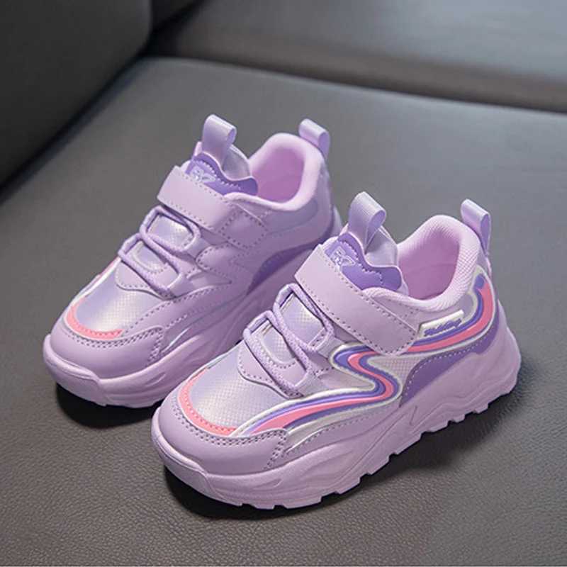 Children Sneaker Autumn Girls Sports Shoes PU Leather Platform Kids Shoes 4 To 12 Years School Casual Girls Sneaker Y250912