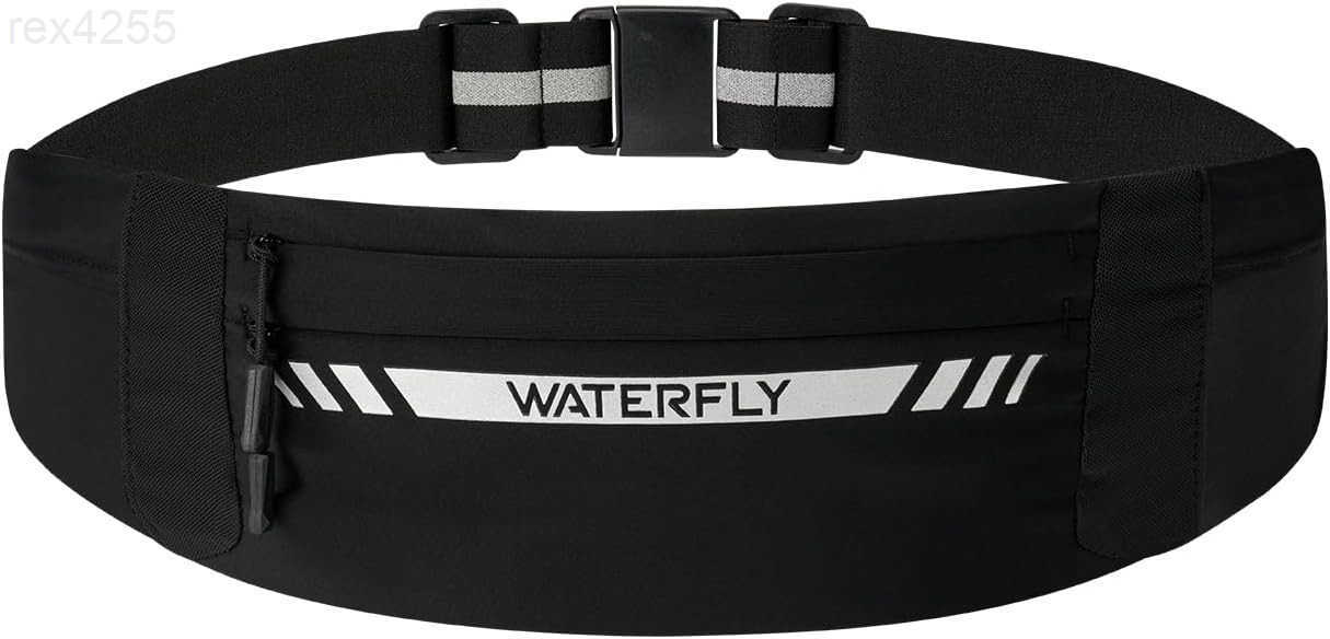 Running Belt Fanny Pack Slim Breathable 4 Pocket Waist Bag for Men Women Sport Workout Exercise Fitness Phone Holder Runner Marathon Jogging Waistband