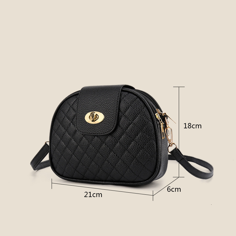 Women Lychee Pattern New Trendy Fashion Small Square Bag Luxury Bag Quilted Versatile Crossbody Bag Summer Fresh Free Shipping Single Designer Bag Sho