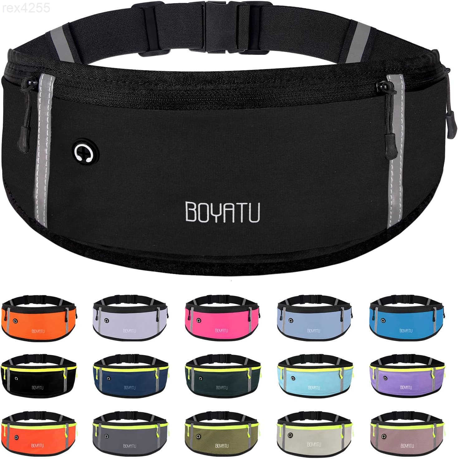 Running Belt Waist Fanny Pack Slim Phone Holder Workout Pouch for Walking JoggingBlackW250912