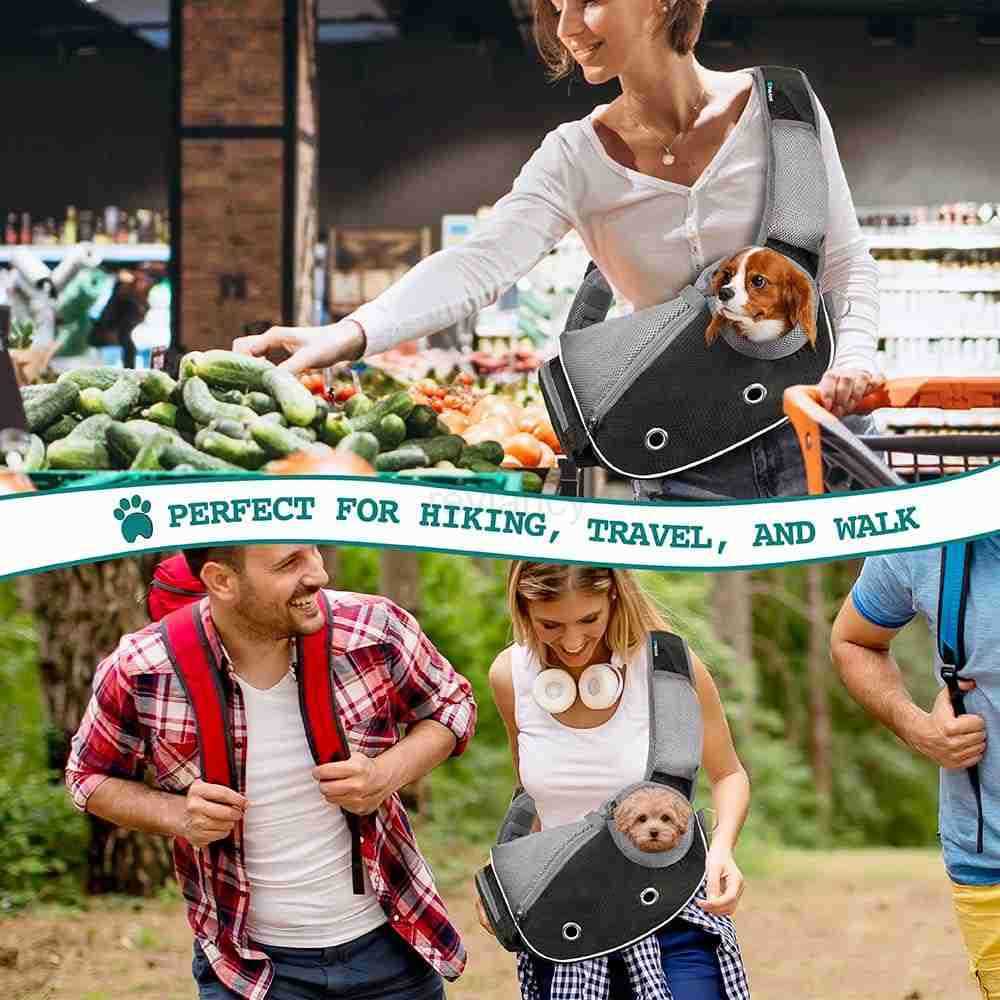 PetAmi Dog Sling Carrier for Small Dogs Puppy Carrier Sling Purse Dog Bags For Traveling Carrying Bag to Wear Medium Cat Adjustable Crossbody Pet Slin