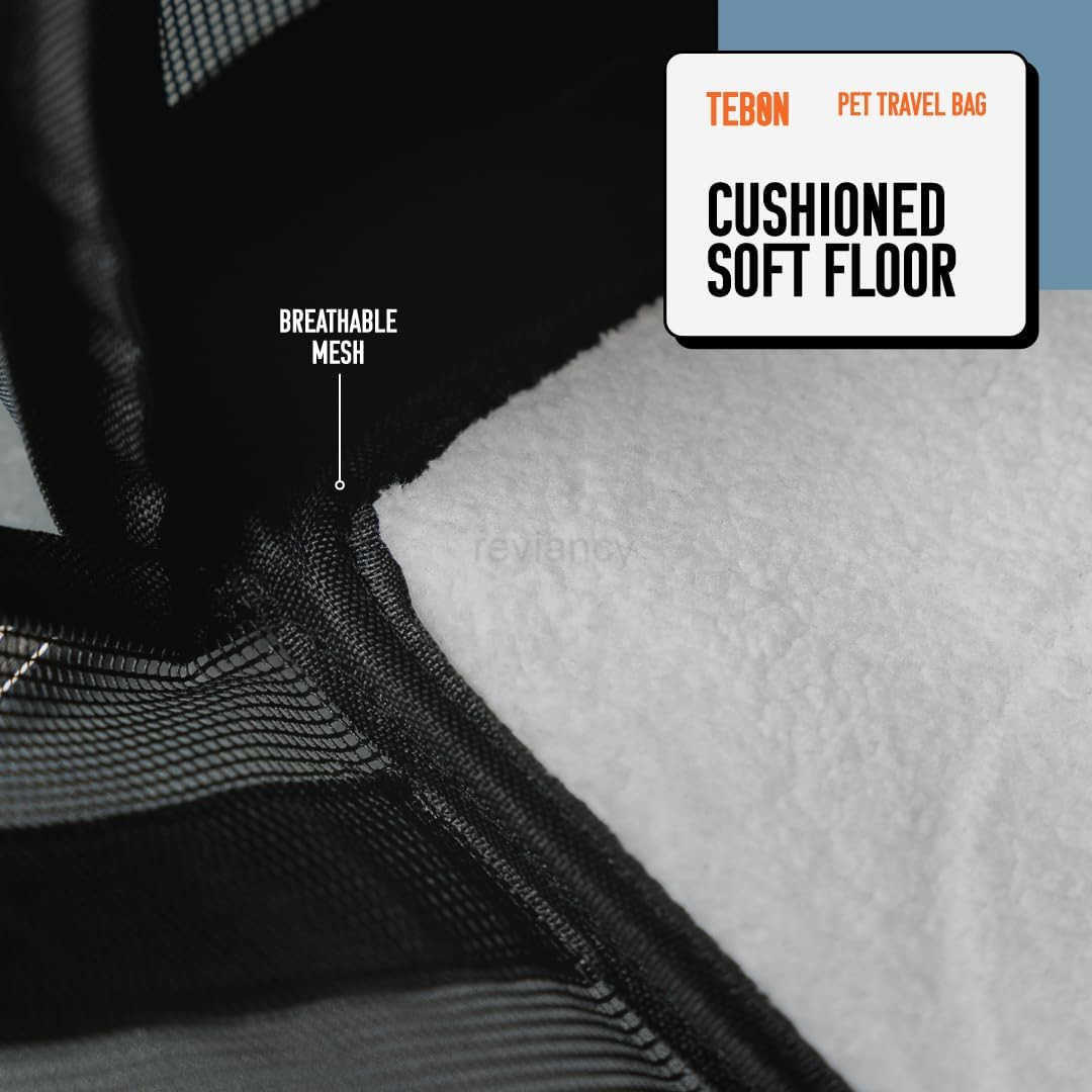 175 Pet Travel Carrier Bag Collapsible Cat Dog Carrier Breathable Durable Spacious Fits Small and Medium Pets up to 15lbs Pet Travel Bag by TebonW2509