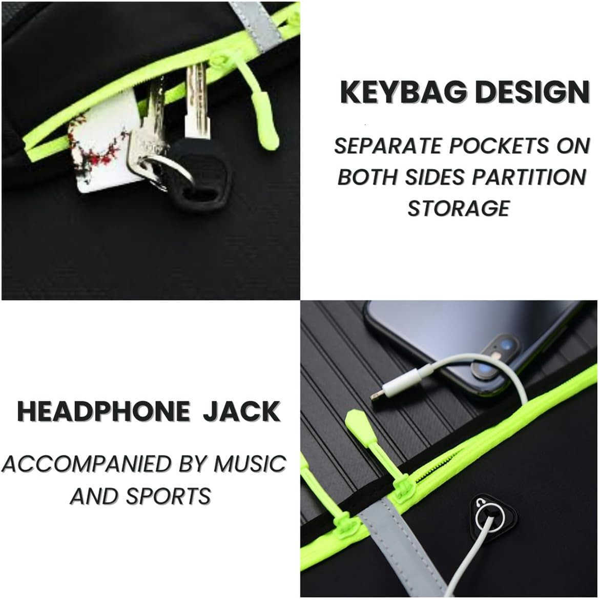 Slim Running Belt for Women Men Adjustable Waist Pack for Phone Keys Cards and Cash Ideal Fanny Pack During the Running Workouts Hiking and TravelW250