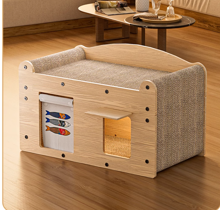 Non-Shedding Feline Furniture Guard Combined Scratcher Board and Window Shield