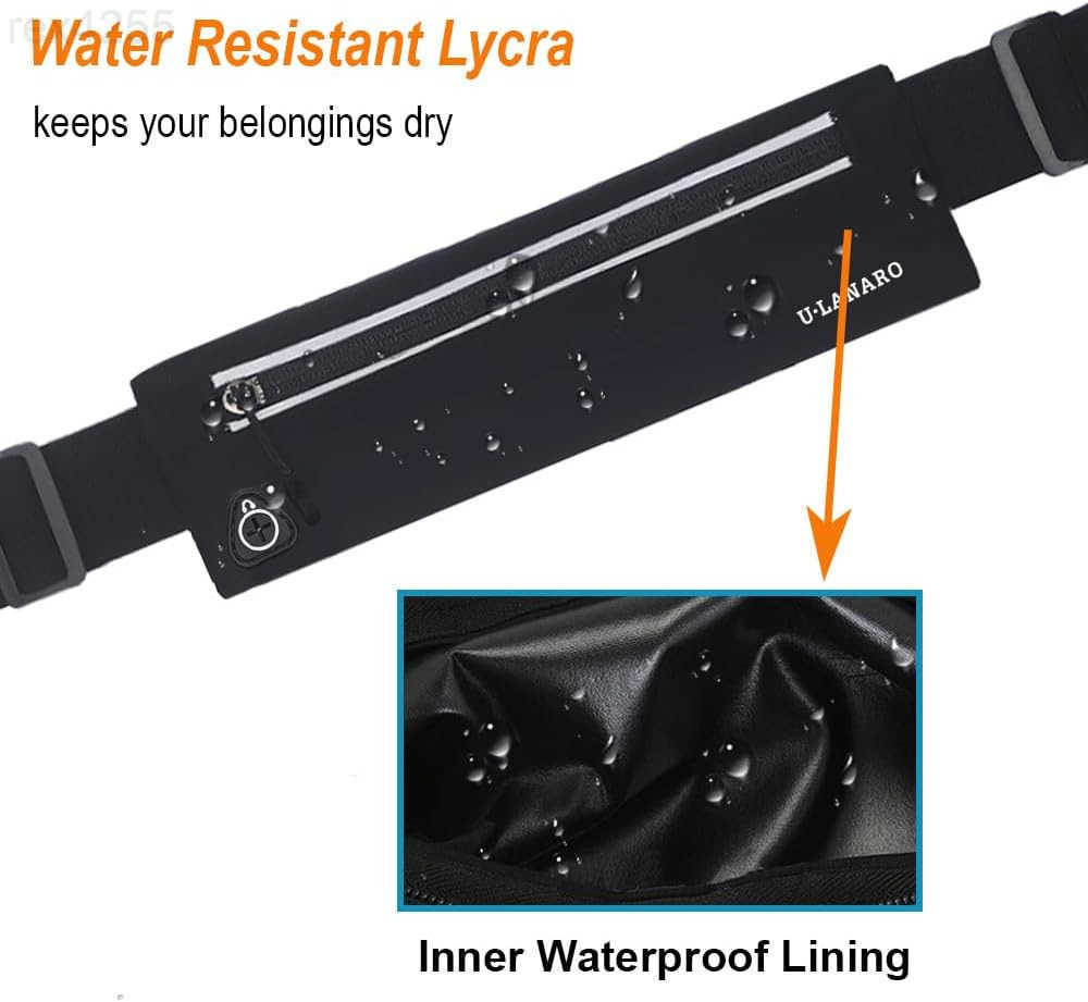 Slim Running Belt Fanny Pack for Men Women Running Phone Holder Runners Pouch Waist Pack for Workout Money Belt Running Gear Accessories Fits ALL Phon