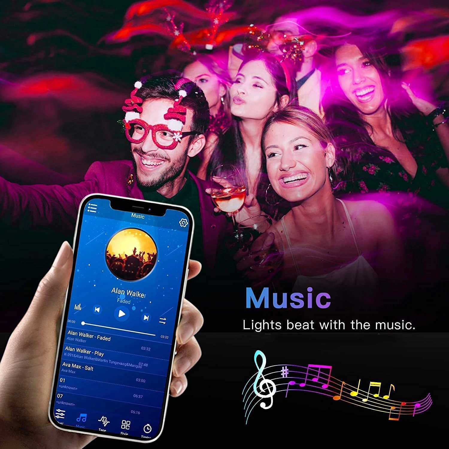 30ledsm Led Strip Lights 5V Usb Rgb5050 Bluetooth Control Adhesive Flexible Led Tape Ribbon For Gaming Room TV Backlights C250912