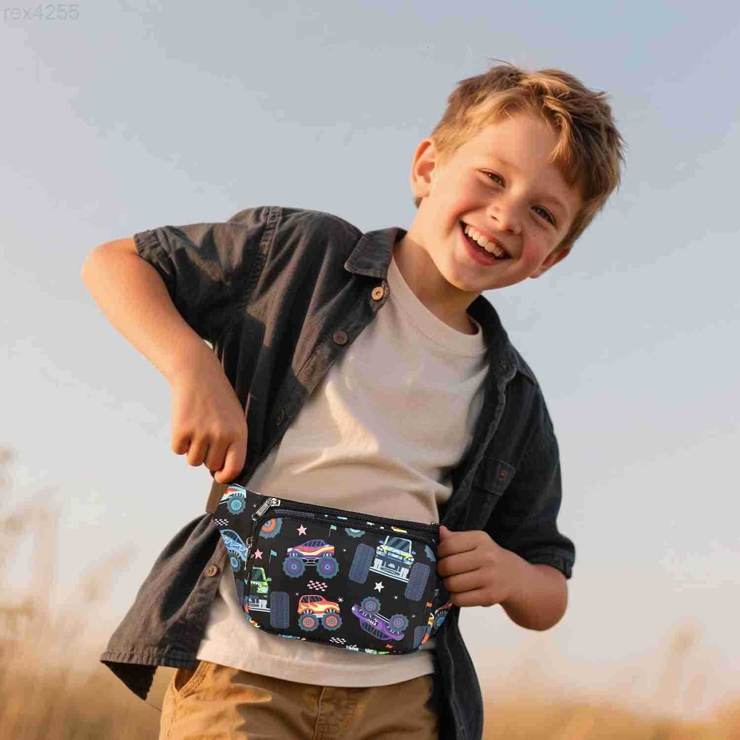 Fanny Pack Belt Bag Boys Crossbody Bag Waist Pack Hip Pack Boys Lightweight Chest Bag Monster Truck BlackW250912