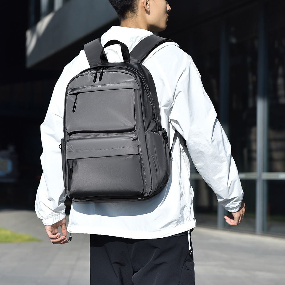 Backpack Free Shipping Men New Luxury Bag High School Male Junior High School Student School Bag Fashion Large Capacity Trendy Brand Designer Bag Trav