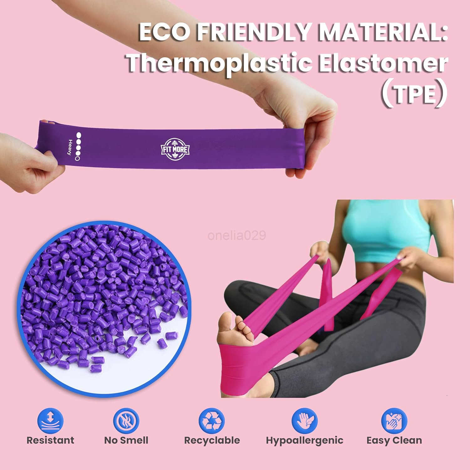 Resistance Bands for Women with Online Workouts Included Set of Loop Flat Bands Ideal for Tone and Sculpt Body at Home Pilates Yoga or Rehab with Safe