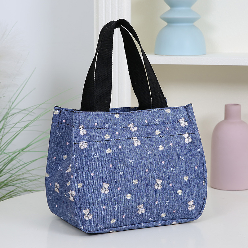 Designer Bag Fresh Style Umbrella Bag With Water Bottle Holder Eco Friendly Waterproof Fabric Luxury Bag Handheld Lunch Box Bag Bento Snack Bag Mommy 