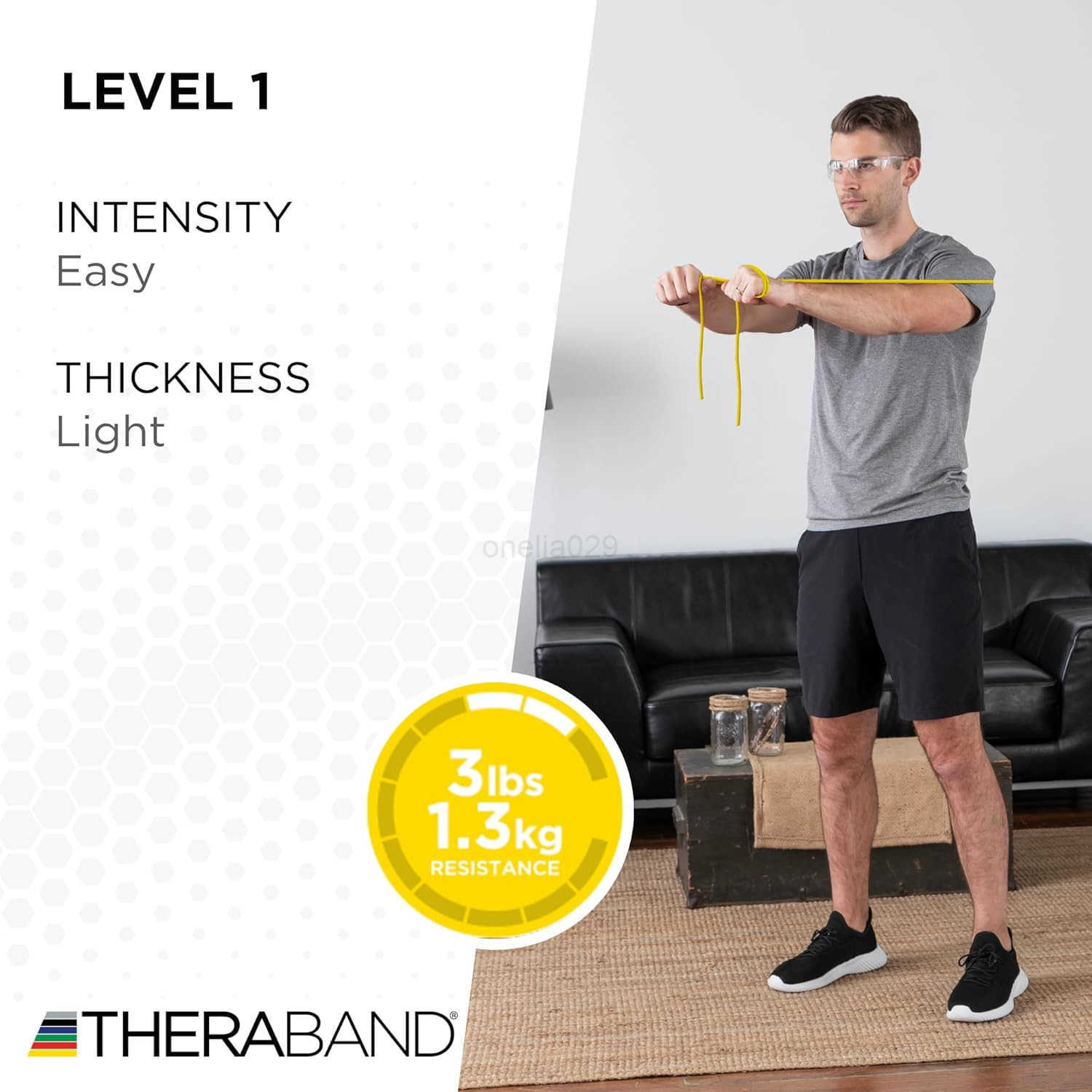 Resistance Tubing Yellow Light Level 1 25 ft Roll Professional Grade for Upper and Lower Body Workouts CuttoLength ColorCoded Resistance Levels W25091