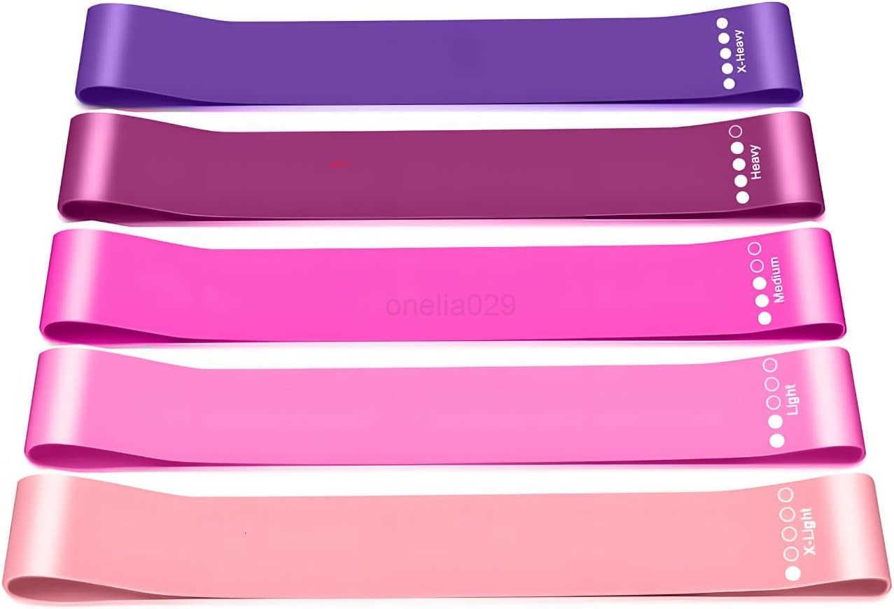 Resistances Band Set Pack of 5 Resistance Bands for Working Out Yoga Starter Set of Stretch Bands for Booty Legs Resistance Bands for Physical Therapy