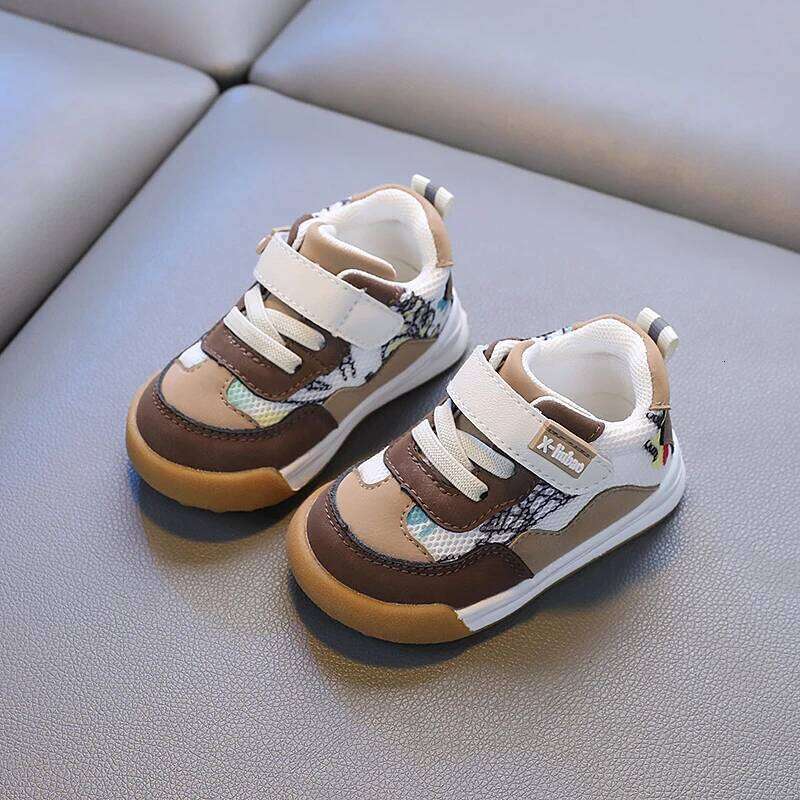 Boys Girls Spring and Fall New Breathable Double Mesh Walking Shoes Non-slip Soft Bottom Baby Sports Shoe