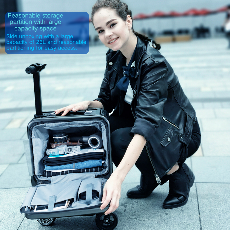 ORMIE Electric Luggage - Compact, Aviation - Friendly Travel Companion with Integrated Battery SE3minit