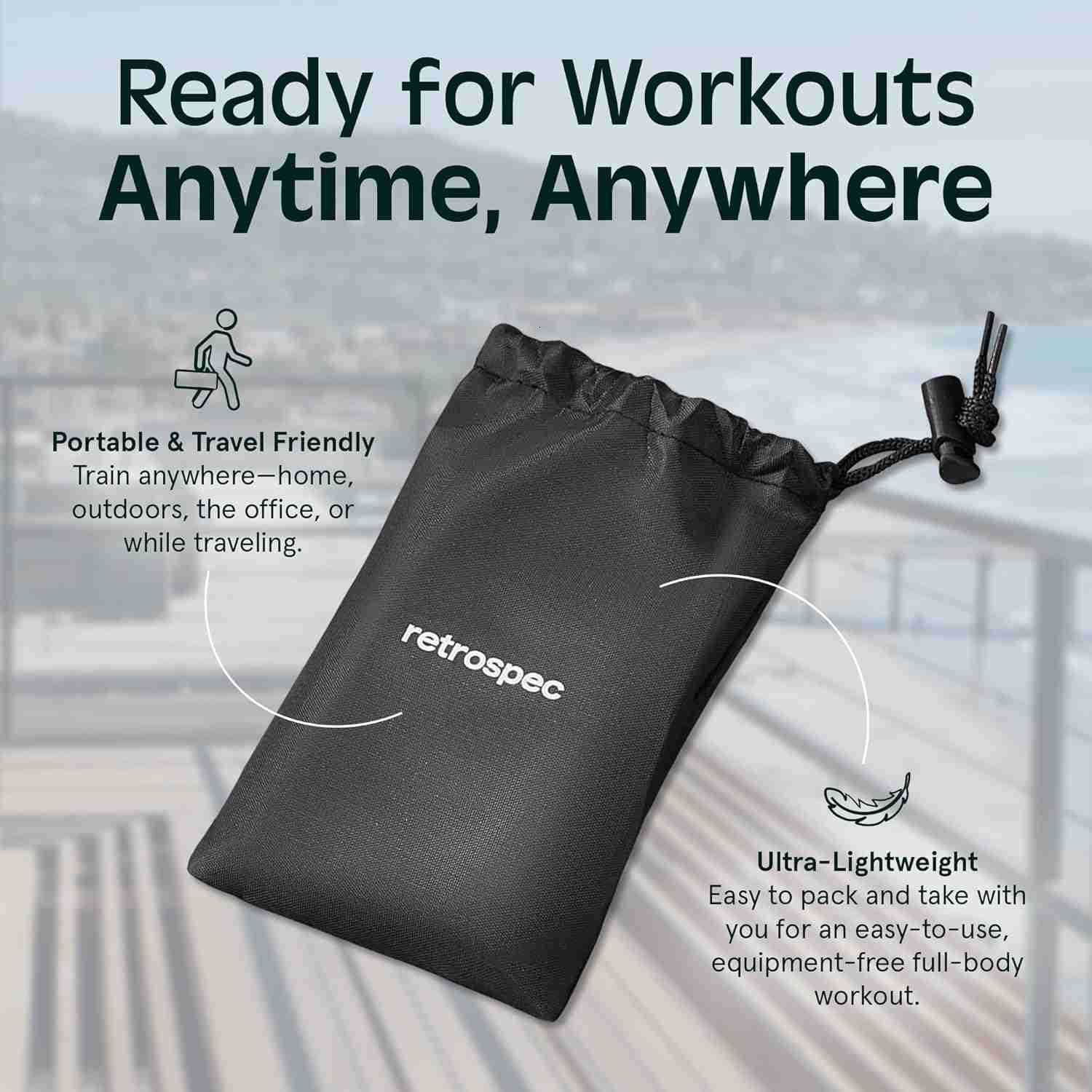 Retrospec Activate Resistance Loop Band Set for Working Out Home Fitness Toning Stretching Exercise Lightweight Portable for Men Women W250912