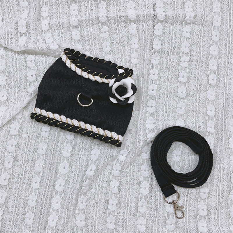 Designer Pet Leash Small Dog Chest and Back Comparison Teddy Bear Pomeranian Dog Leash Dog Harness Puppy Accessories Cat Collar