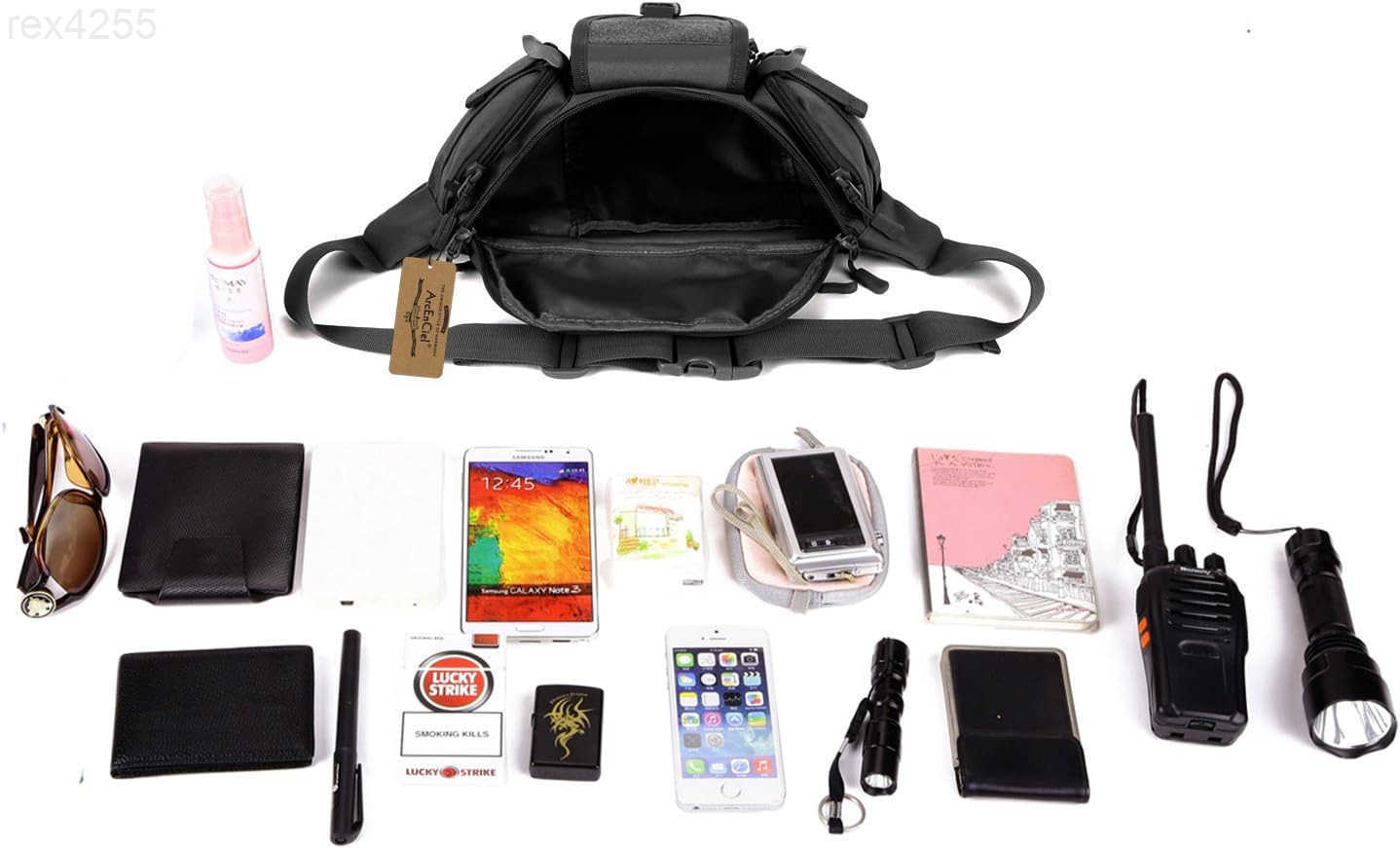 Tactical Fanny Pack for Men Waist Bag Hip Belt Outdoor Hiking Fishing Bumbag with PatchW250912