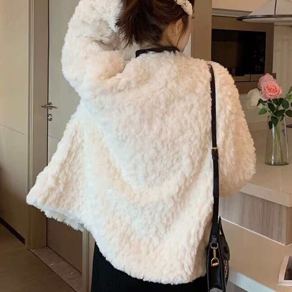 DHEssentials 2025 Winter New Small Fragrance Style Coat Women, Elegant Casual Loose Cotton Padded Double-Breasted Jacket for Petite Figures