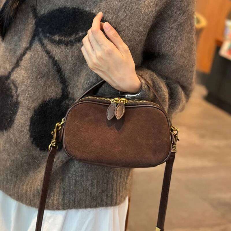 Designer Bags Vintage Suede Crossbody Bags For Women High Quality Cowhide Square Shoulder Bag Classic Retro Casual Designer Handbag Luxury Bag