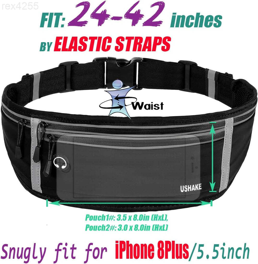 Slim Running Belt Workout Fanny Pack for Men WomenExercise Waist Pack for iPhone Holder Runner Belt for Running Walking Cycling Camping GymW250912