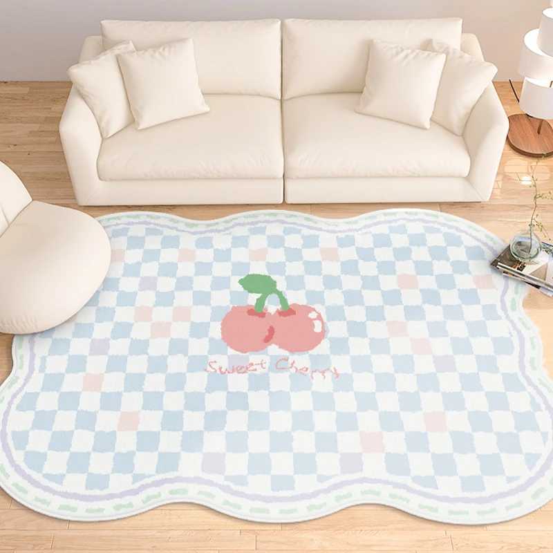 Cute Cartoon Girl Room Decoration Rug Short Plush Bedside Rugs for Bedroom Kawaii Pink Childrens Room Carpet Crawling Floor Mat C250912