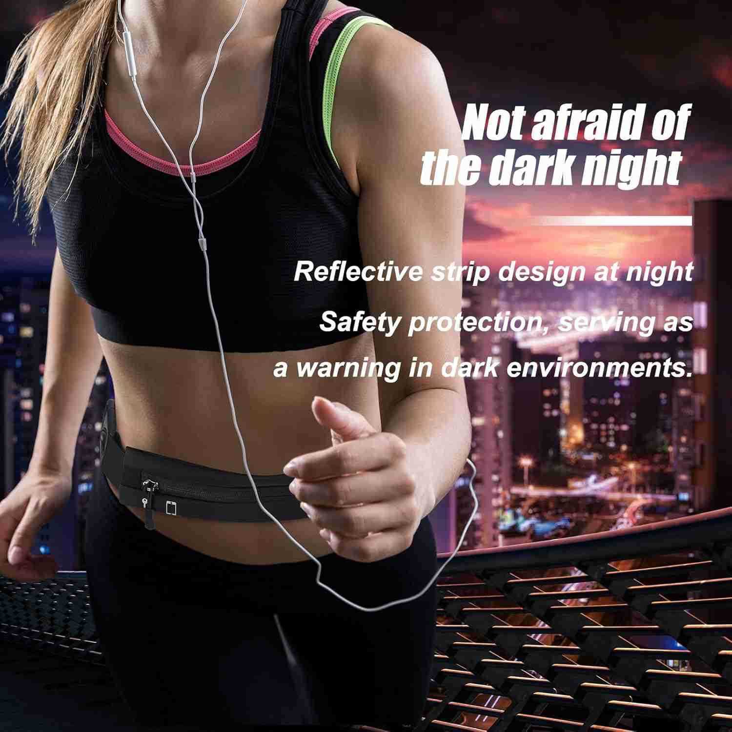 2 PCS Slim Running Belt Fanny Pack Running Phone Holder Runners Pouch Waist Pack for Workout Money Belt Running Gift Gear Accessories for Women Men Wa