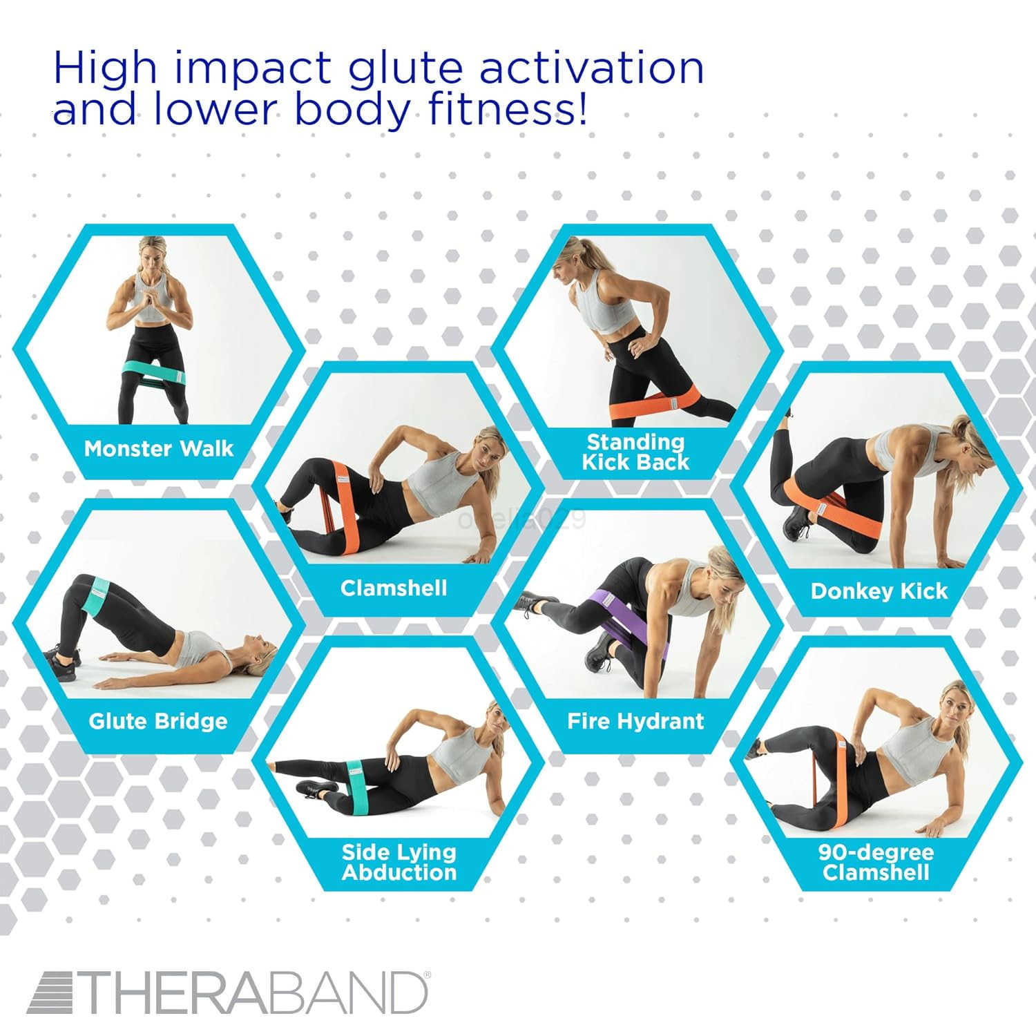 Band Loops Fabric Exercise Bands for Home or Travel Designed for Glute and Lower Body Strength Set of 4 Loop Bands with Increasing Levels of Resistanc