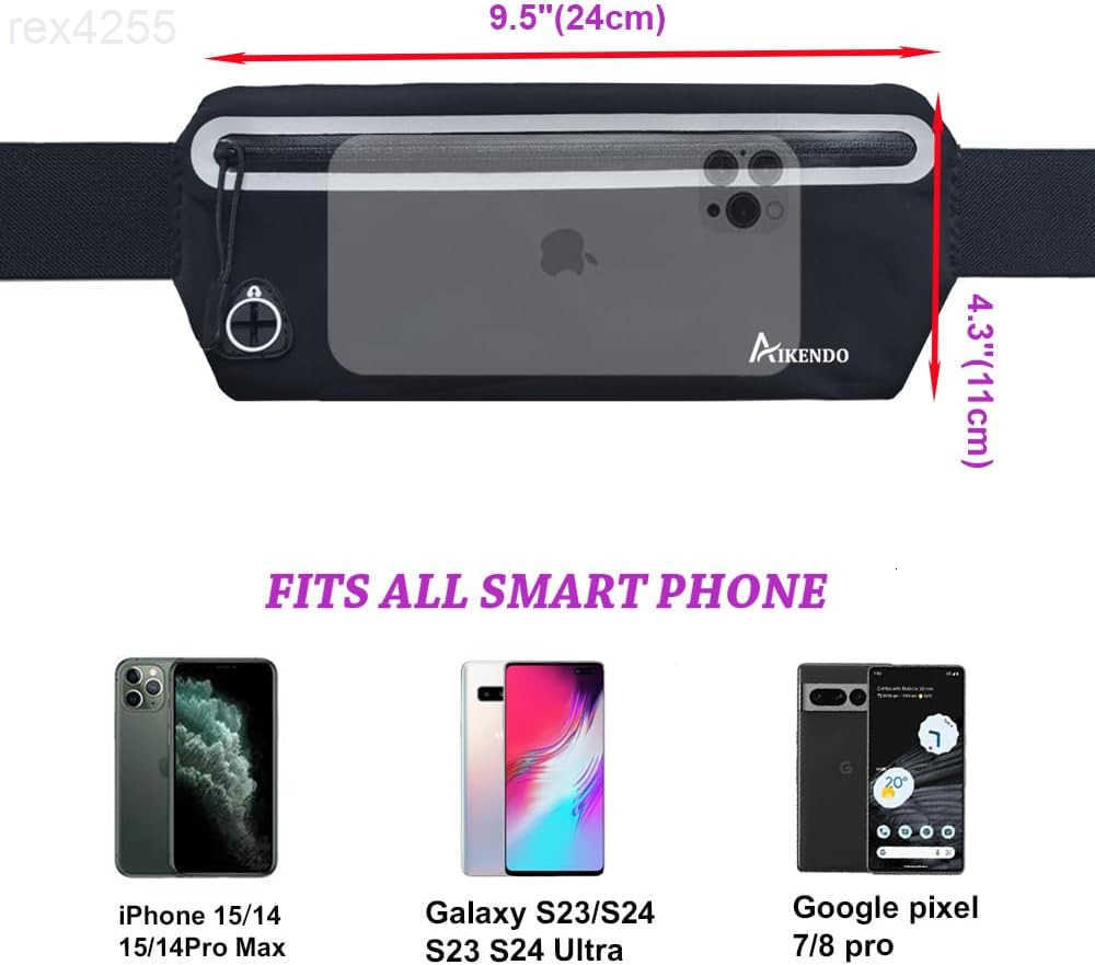 Slim Running Belt Fanny Pack Women MenRunners Phone Holder Waist BagRun Pouch Waist Belt for Workout JoggingTravel Money Belt Running Gear Accessories